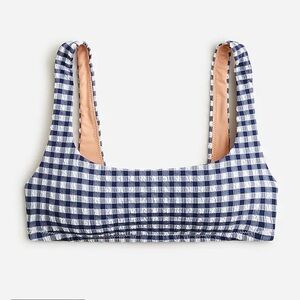 Jcrew Scoop Gingham Bikini Top